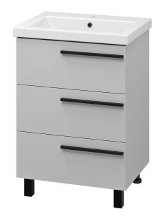 Напольная тумба под раковину Misty Ненси 60см серый